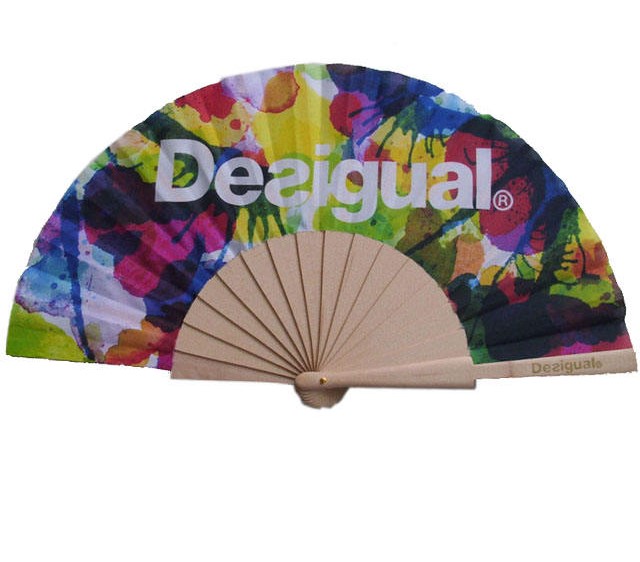 wood and paper hand fans